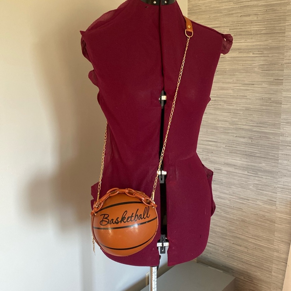 Basketball Purse with Crossbody Strap